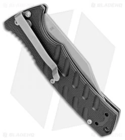 Boker Plus Strike Bowie Automatic Knife Black (3.25" Stonewash D2) -Buck Knives Store Boker Plus Strike Bowie Auto Black SW 01BO429NSOI BHQ 97034 jr side