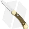 Buck Knives Buck 110 Automatic Knife OD Grn Micarta/Brushed Brass (3.75" S30V SW) Exclusive -Buck Knives Store Buck 110 Auto OD Green Micarta Brushed Brass SW 0110GRSABHQ2 B BHQ 90211 jr