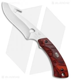 Buck Knives Buck 536 Open Season Guthook Fixed Blade Knife Red Wood (4.5" Satin) 0536RWG