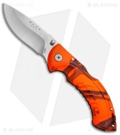 Buck Knives Buck Folding Omni Hunter 10PT Knife Orange Mossy Oak (3" Satin Plain)