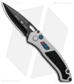 Buck Knives Buck Impact Automatic Knife Armor Crushed Silver (3.125" Black) 0898GYS1