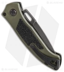 Buck Knives Buck Impact Automatic Knife OD Green (3.125" Black SW) 0898GRS -Buck Knives Store Buck Impact Automatic OD Green black sw 0898GRS BHQ 51277 er side