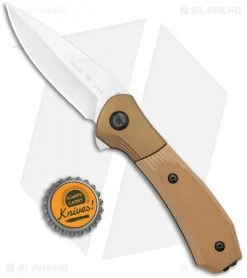 Buck Knives Buck Paradigm Spring Assisted Knife Brown G-10 (3" Satin) -Buck Knives Store Buck Paradigm SA Brown G 10 Satin BHQ 120600 jr bottlecap