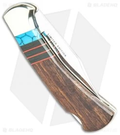 Buck Knives Buck Ranger Lockback Blade Knife Ironwood (3" Polish) 0112IWSLE-B 8 Buck Knives Buck Ranger Lockback Blade Knife Ironwood (3" Polish) 0112IWSLE-B -Buck Knives Store Buck Ranger LB Polish BHQ 106671 jr side