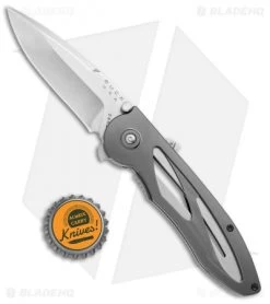 Buck Knives Tempest Liner Lock Knife Dark Gray (3.12" Satin) -Buck Knives Store Buck Tempest LL Dark Gray Satin 0296GYS B BHQ 2198 jr bottlecap