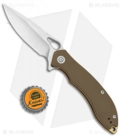 CIVIVI Aquila Flipper Liner Lock Knife Tan G-10 (3.4" Satin) C805D -Buck Knives Store CIVIVI Aquila Flipper LL Tan G 10 Satin BHQ 89931 jr bottlecap