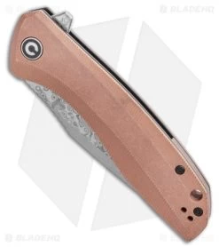 CIVIVI Baklash Flipper Liner Lock Knife Stonewashed Copper (3.5" Damascus) -Buck Knives Store CIVIVI Baklash Flipper Liner Lock Stonewashed Copper Hand 3.5 Damascus C801DS 2 BHQ 115283 LS Spne