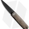 CIVIVI Lundquist Lumi Liner Lock Knife Brown Burlap Micarta (2.6" Black SW) -Buck Knives Store CIVIVI Lumi Micarta Black jr