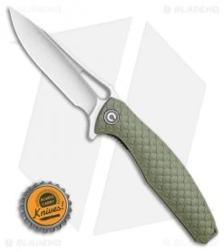 CIVIVI Wyvern Folding Flipper Knife OD Green FRN (3.5" Satin) C902A -Buck Knives Store CIVIVI Wyvern Folding Flipper Knife OD Green FRN 3.5 Satin C902A BHQ 93884 LS Bottlecap
