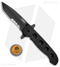 CRKT Carson M16-14SFG Special Forces Tanto Flipper Knife (3.875" Black Serr) -Buck Knives Store CRKT Carson M16 14ZSF Tanto Special Forces Black Serr BHQ 3150 jr bottlecap