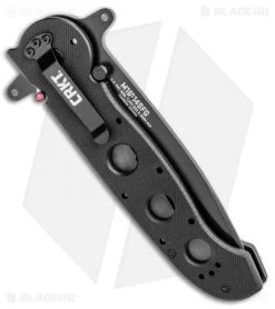 CRKT Carson M16-14SFG Special Forces Tanto Flipper Knife (3.875" Black Serr) -Buck Knives Store CRKT Carson M16 14ZSF Tanto Special Forces Black Serr BHQ 3150 jr side