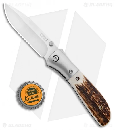 CRKT Carson M4-02 Stag Spring Assisted Knife (3.25" Satin) M4-02S 6 CRKT Carson M4-02 Stag Spring Assisted Knife (3.25" Satin) M4-02S - Image 4