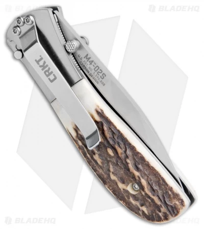 CRKT Carson M4-02 Stag Spring Assisted Knife (3.25" Satin) M4-02S 5 CRKT Carson M4-02 Stag Spring Assisted Knife (3.25" Satin) M4-02S - Image 3