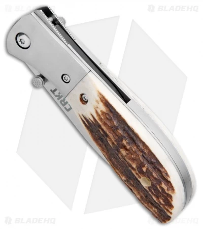 CRKT Carson M4-02 Stag Spring Assisted Knife (3.25" Satin) M4-02S 4 CRKT Carson M4-02 Stag Spring Assisted Knife (3.25" Satin) M4-02S - Image 2