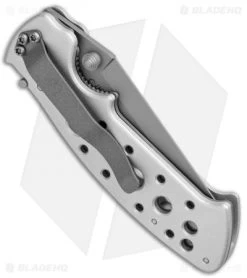 CRKT Crawford Kasper Professional Liner Lock Knife Silver (3" Gray) 7772 8 CRKT Crawford Kasper Professional Liner Lock Knife Silver (3" Gray) 7772 -Buck Knives Store CRKT Crawford Kasper Professional LL Silver Gray 7772 BHQ 76580 jr side