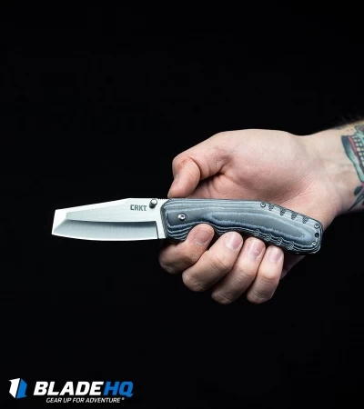 CRKT Folding Razel Folder Liner Lock Knife Micarta (3.13" Satin) 4030 9 CRKT Folding Razel Folder Liner Lock Knife Micarta (3.13" Satin) 4030 - Image 7