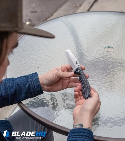 CRKT Folding Razel Folder Liner Lock Knife Micarta (3.13" Satin) 4030 11 CRKT Folding Razel Folder Liner Lock Knife Micarta (3.13" Satin) 4030 - Image 9