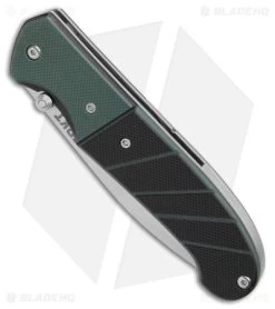 CRKT Ignitor Spring Assisted Knife Black & Green G-10 (3.38" Satin Serr) 6855 -Buck Knives Store CRKT Ignitor SA Black and Green G 10 Satin Serr BHQ 4147 jr spine