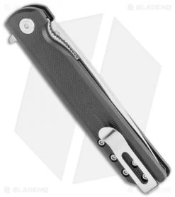 CRKT LCK + Spring Assisted Liner Lock Knife Black GRN (3.3" Satin) 3801 -Buck Knives Store CRKT LCK SA LL Black GRN Satin BHQ 76853 jr side