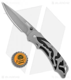 CRKT Lerch Moxie Knife Gray/Black Spring Assisted (3.29" Grey Plain) 1102 -Buck Knives Store CRKT Merch Moxie Gray Black SA Grey Plain 1102 BHQ 18527 jr bottlecap