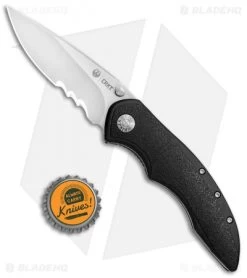 CRKT Ruger Knives High-Brass Spring Assisted Knife Black (3.2" Satin Serr) R2601 -Buck Knives Store CRKT Ruger High Brass SA Black Satin Serr R2602 BHQ 76861 jr bottlecap