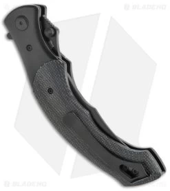 CRKT Ritual Spring Assisted Knife Black Micarta (4.37" Black 14C28N) 7471K -Buck Knives Store CRKT SA Black Resin Infused Fiber Black BHQ 176877 jr side