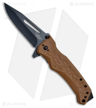 Camillus Canyon NS 8 Spring Assisted Knife Brown GRN - (3.25" Black) 3 Camillus Canyon NS 8 Spring Assisted Knife Brown GRN - (3.25" Black)