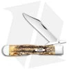 Case Cheetah Pocket Knife 4.375" 6.5 BoneStag (6.5111 1/2L SS) 65319 -Buck Knives Store Case Cheetah Pocket Bone Stag SS 65319 BHQ 108142 jr