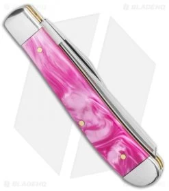 Case Mini Trapper 3.50" Pink Pearl SparXX Kirinite (10207 SS) -Buck Knives Store Case Cutlery Pink Pearl Kirinite Smooth Min 17861 BHQ 116167 LS Side