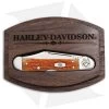 Case Harley-Davidson CopperLock Knife 3.625" Brown Jigged Bone 52154