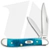 Case Peanut Knife 2.875" Caribbean Blue Sawcut Bone (6220 SS) 25596 -Buck Knives Store Case Peanut Caribbean Blue Sawcut Bone 25596 BHQ 93850 jr