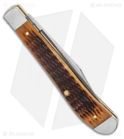 Case Slimline Trapper Knife Antique Bone Rogers Corn Cob Jig (61048 SS) -Buck Knives Store Case Slimline Trapper Knife Antique Bone Rogers Corn Cob Jig 61048 SS BHQ 123427 LS Side