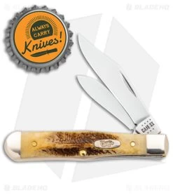 Case Small Swell Center Jack Knife 3" Case 6.5 BoneStag (6.5225 1/2 SS) 65326 -Buck Knives Store Case Small Swell Center Jack Bone Stag SS BHQ 140673 jr bottlecap