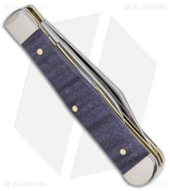 Case Small Swell Center Jack Knife 3" Smooth Purple Curly Maple (7225 1/2 SS) -Buck Knives Store Case Small Swell Center Jack Smooth Purple Curly Maple SS BHQ 140691 jr side 2