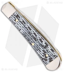 Case Sway Back Pocket Knife 3.125" Black And White Fiber Weave (TB101117 SS) -Buck Knives Store Case Sway Back Pocket Knife Black and White Fiber Weave BHQ 122528 td side