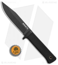 Cold Steel SRK-C Compact Fixed Blade Knife Kray-Ex (5" Black) 49LCKD -Buck Knives Store Cold Steel SRK Compact Kray Ex 49LCKD BHQ 106762 jr bottlecap