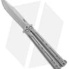 DogBite Knives DB3.1 Balisong Butterfly Knife Gray Ti (4" Stonewash) -Buck Knives Store DogBite Knives DB3 1 gray ti sw 440c BHQ 35283 er
