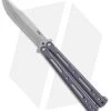 DogBite Knives DB3.1 Balisong Butterfly Knife Purple Ti (4" Stonewash)