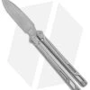 EOS Serpent Balisong Butterfly Knife Gray Titanium (4" Stonewash)