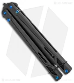 EOS Serpent Balisong Butterfly Knife Black Ti (4.1" Black DLC) -Buck Knives Store EOS Serpent Balisong Butterfly Black Ti Black DLC BHQ 91916 jr side