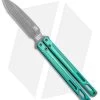 EOS Serpent Balisong Butterfly Knife Antique Green Ti (4.1" Stonewash)