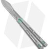 EOS Trident Balisong Butterfly Knife Gray Titanium W/ Green (4.5" SW S30V) -Buck Knives Store EOS Trident SW Green SW BHQ 135854 jr
