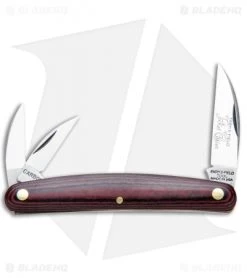 GEC #62 Farm And Field Pocket Carver Red/Black Linen Micarta