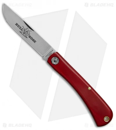 GEC #71 Farm & Field Bull Nose Slip Joint Red Linen Micarta (3.1" Satin) 715118 3 GEC #71 Farm & Field Bull Nose Slip Joint Red Linen Micarta (3.1" Satin) 715118