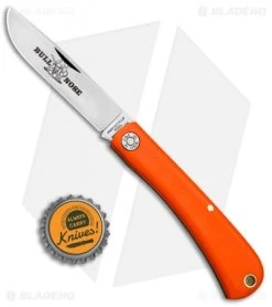 GEC #71 Farm & Field Bull Nose Slip Joint Orange Delrin (3.1" Satin) 715118 -Buck Knives Store GEC 71 Farm and Field Bull Nose SJ Orange Delrin Satin 715118 BHQ 84172 jr bottlecap