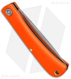 GEC #71 Farm & Field Bull Nose Slip Joint Orange Delrin (3.1" Satin) 715118 -Buck Knives Store GEC 71 Farm and Field Bull Nose SJ Orange Delrin Satin 715118 BHQ 84172 jr side