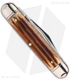 GEC Northfield UN-X-LD Cutlery White Owl 3.25" Pocket Knife Cowhide Jigged Bone -Buck Knives Store GEC Northfield UN X LD Cutlery White Owl 3in 25cm Pocket Knife Cowhide Jigged Bone BHQ 138106 td side