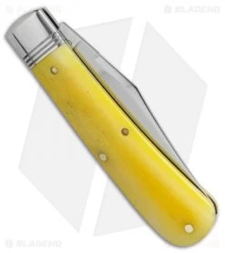 GEC #74 Northfield Yellow Rose UN X LD Pocket Knife 4.0" Yellow Bone 748117 -Buck Knives Store GEC Northfield UN X LD yellow rose bone BHQ 52259 er side