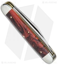 GEC #54 Tidioute Cutlery Big Jack Pocket Knife 4" Red River Acrylic 541217 -Buck Knives Store GEC Tidioute Cutlery Big Jack Red River Acrylic 541217 BHQ 77694 jr side