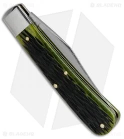 GEC #74 Tidioute Stallion Pocket Knife 4.0" Spring Green Jigged Bone -Buck Knives Store GEC Tidioute Stallion Spring Grn Jig Bone 748117 SGJB BHQ 52128 jr side